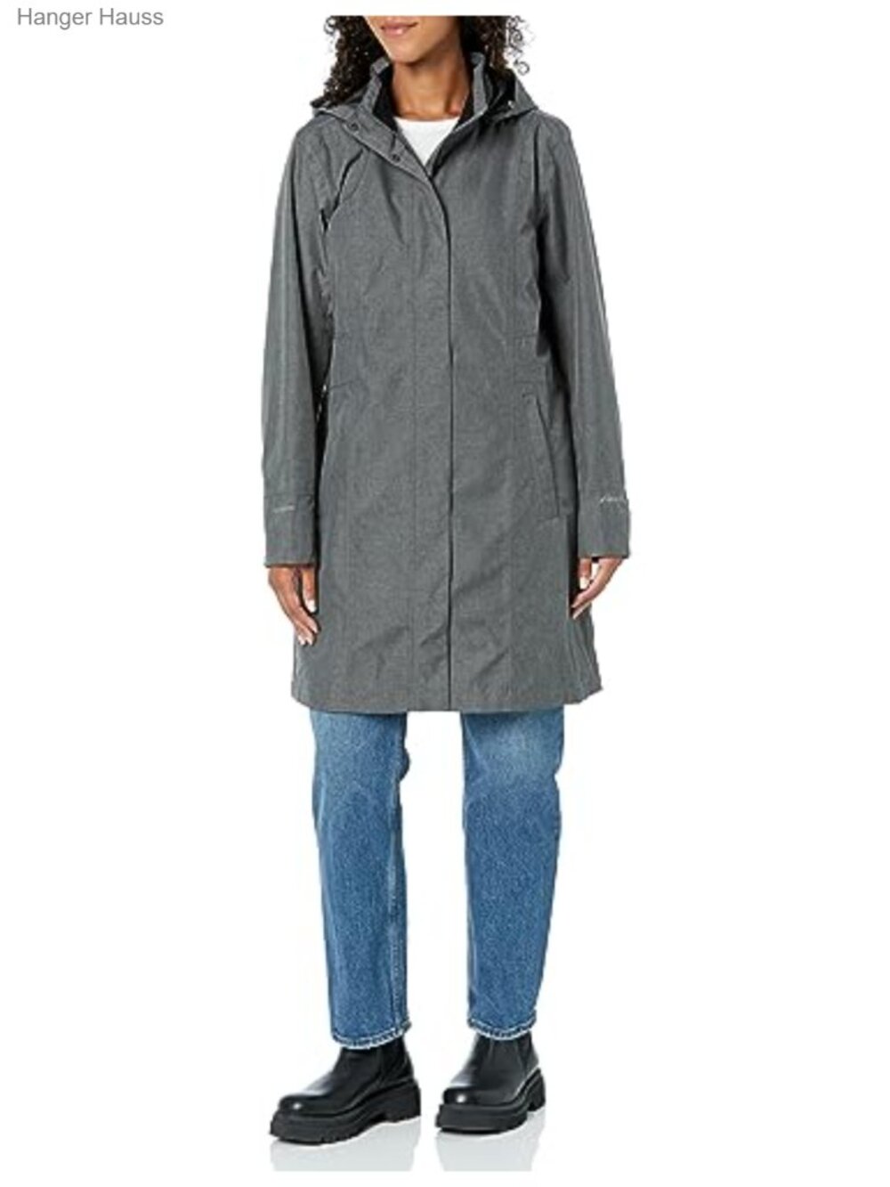 Women's Hooded Waterproof Trench Coat - Windproof Long Sleeve